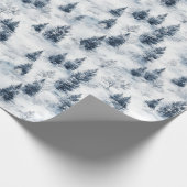 Snowy Forest Winter Wonderland Gift Wrapping Paper Cadeaupapier (Hoek)