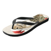 Snowy Forest Winter Woodland Christmas Bunny Bird  Teenslippers (Schuin)