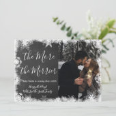 Snowy-fotokerstkaarten Zwangerschap Aankondiging (Staand voorkant)