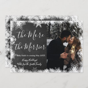 Snowy-fotokerstkaarten Zwangerschap Aankondiging