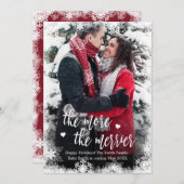 Snowy-fotokerstkaarten Zwangerschap Aankondiging (Voorkant / Achterkant)