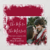 Snowy-fotokerstkaarten Zwangerschap Aankondiging (Voorkant / Achterkant)