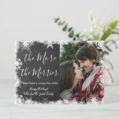 Snowy-fotokerstkaarten Zwangerschap Aankondiging (Staand voorkant)