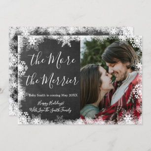 Snowy-fotokerstkaarten Zwangerschap Aankondiging