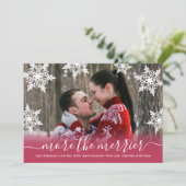 Snowy-fotokerstkaarten Zwangerschap Aankondiging (Staand voorkant)