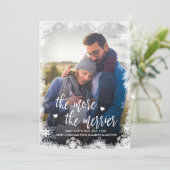 Snowy-fotokerstkaarten Zwangerschap Aankondiging (Staand voorkant)