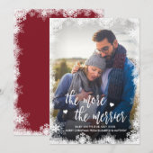 Snowy-fotokerstkaarten Zwangerschap Aankondiging (Voorkant / Achterkant)