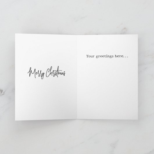 Snowy Fox Kerst Kaart Waterverf (Binnen)