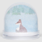 Snowy Fox Winter Wonderland Snow Globe Sneeuwbol (Voorkant)