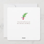 Snowy Foxes Flat Holiday Card Feestdagenkaart (Achterkant)