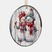 Snowy Friends - Christmas Snowmen Ornament (Rechts)