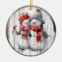 Snowy Friends - Christmas Snowmen Ornament