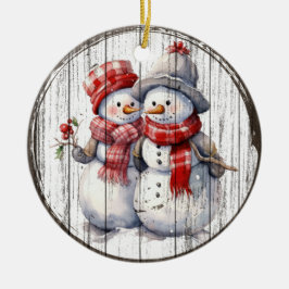 Snowy Friends - Christmas Snowmen Ornament