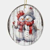 Snowy Friends - Christmas Snowmen Ornament (Links)