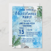 Snowy Frosty Winter Kerstparty Uitnodiging (Voorkant)