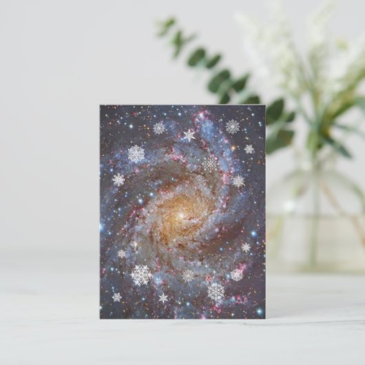 Snowy Galaxy  kerstkaart (Staand voorkant)