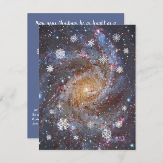 Snowy Galaxy kerstkaart (Voorkant / Achterkant)