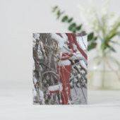 Snowy garden scene briefkaart (Staand voorkant)