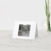 Snowy gate winter greeting card bedankkaart (Voorkant)