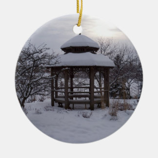 Snowy Gazebos Keramisch Ornament