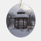 Snowy Gazebos Keramisch Ornament (Links)