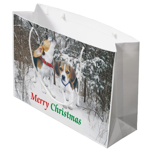 Snowy Gift Bag Groot Cadeauzakje (Achterkant Gekanteld)