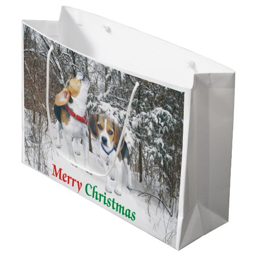 Snowy Gift Bag Groot Cadeauzakje (Voorkant Gekanteld)