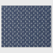 Snowy Glitter Deer & Tree Winter Solstice Cadeaupapier (Vlak)