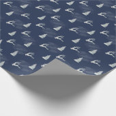 Snowy Glitter Deer & Tree Winter Solstice Cadeaupapier (Hoek)