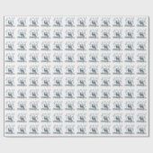 Snowy Glitter Deer Winter Solstice Gift Cadeaupapier (Vlak)