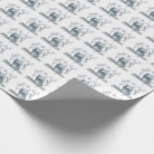 Snowy Glitter Deer Winter Solstice Gift Cadeaupapier (Hoek)