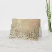 Snowy Gold Forest Kerstmis Feestdagen Kaart (Voorkant)