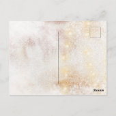 Snowy  Golden Retriever Holiday Waterverf Briefkaart (Achterkant)