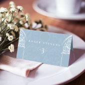 Snowy Gothic Winter Sprookjesblauw Plaatskaartje