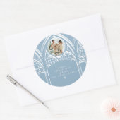 Snowy Gothic Winter Sprookjeskerstfeest Ronde Sticker (Envelop)