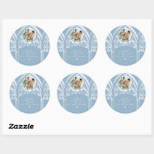 Snowy Gothic Winter Sprookjeskerstfeest Ronde Sticker (Vel)