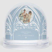 Snowy Gothic Winter Sprookjeskerstfeest Sneeuwbol (Achterkant)