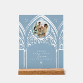 Snowy Gothic Winter Sprookjeskerstfoto Acryl Bord (Voorkant)