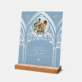 Snowy Gothic Winter Sprookjeskerstfoto Acryl Bord