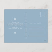 Snowy Gothic Winter Sprookjeskerstfoto Feestdagenkaart (Achterkant)