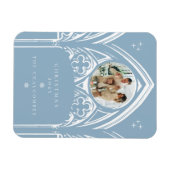 Snowy Gothic Winter Sprookjeskerstfoto Magneet (Horizontaal)