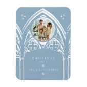 Snowy Gothic Winter Sprookjeskerstfoto Magneet (Verticaal)