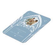 Snowy Gothic Winter Sprookjeskerstfoto Magneet (Linkerzijde)