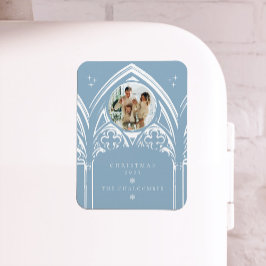 Snowy Gothic Winter Sprookjeskerstfoto Magneet