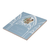 Snowy Gothic Winter Sprookjeskerstfoto Tegeltje (Zijkant)