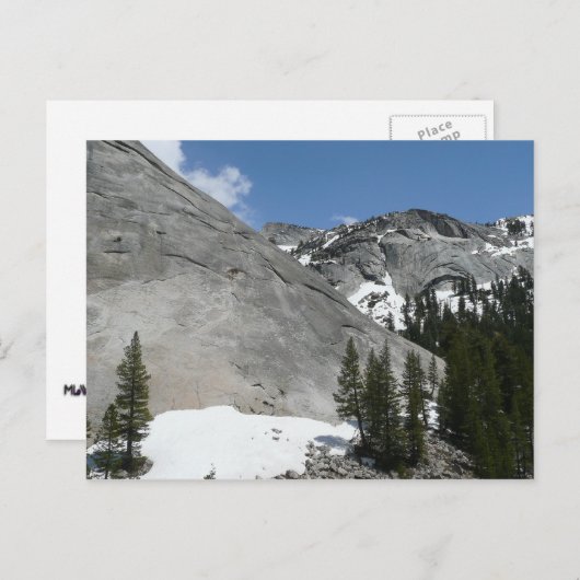 Snowy Granite Domes I in Yosemite National Park Briefkaart (Voorkant / Achterkant)