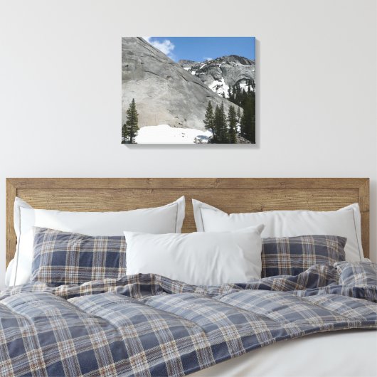 Snowy Granite Domes I in Yosemite National Park Canvas Afdruk (Insitu (Slaapkamer))