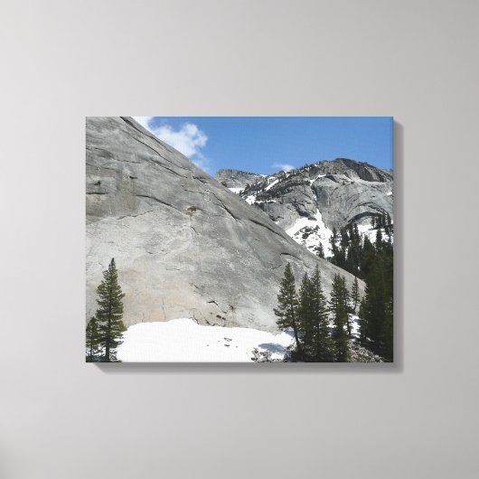 Snowy Granite Domes I in Yosemite National Park Canvas Afdruk (Voorkant)