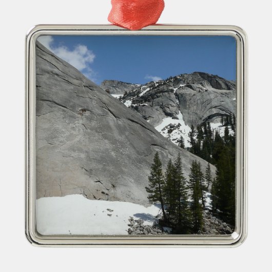 Snowy Granite Domes I in Yosemite National Park Metalen Ornament (Voorkant)