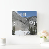 Snowy Granite Domes I in Yosemite National Park Vierkante Klok (Huis)